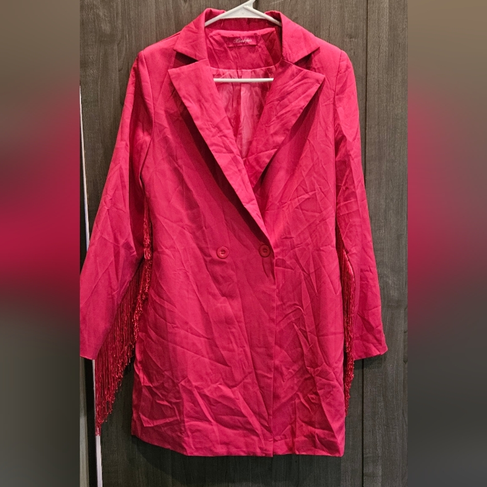 Beautiful Pink Fringe Jacket Dress‎